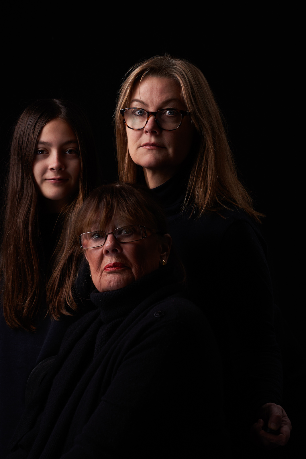  3 generations, self portrait, Gabriella, Cecilia, Gittan, 2018 