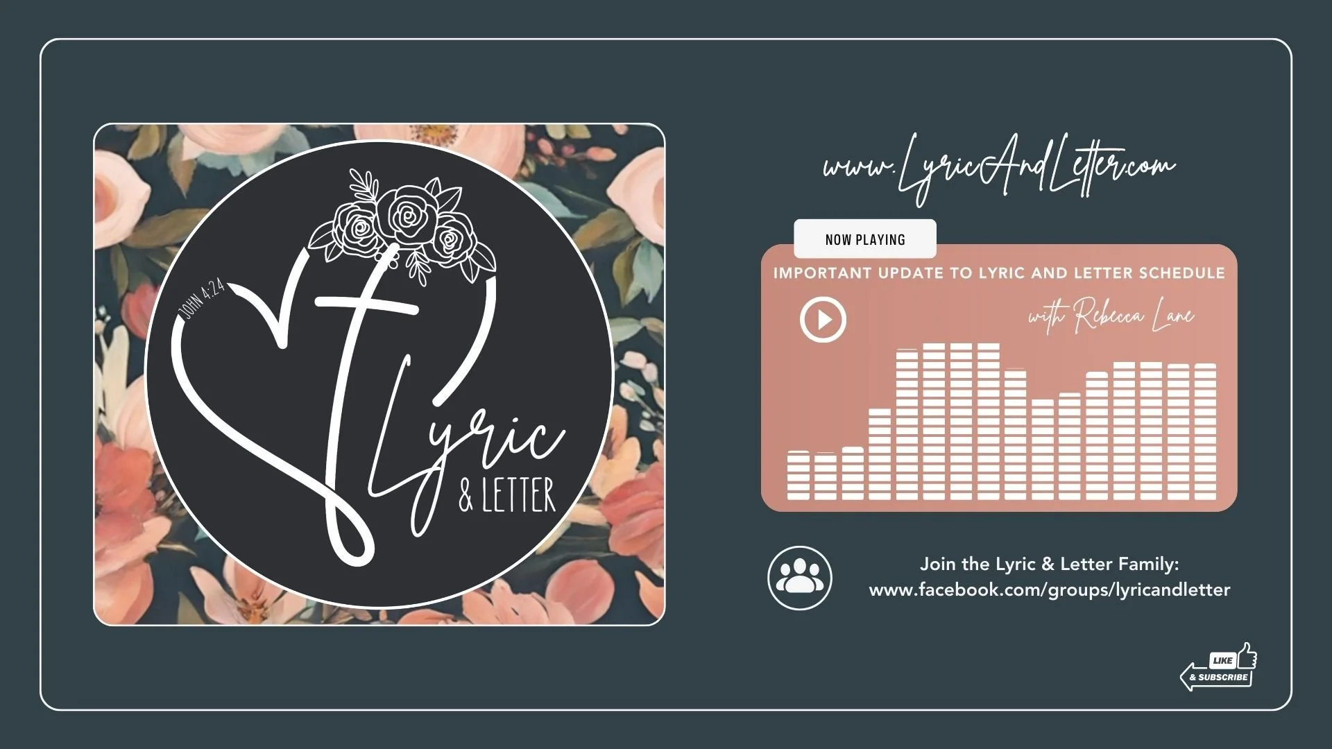 Lyric and Letter Schedule
