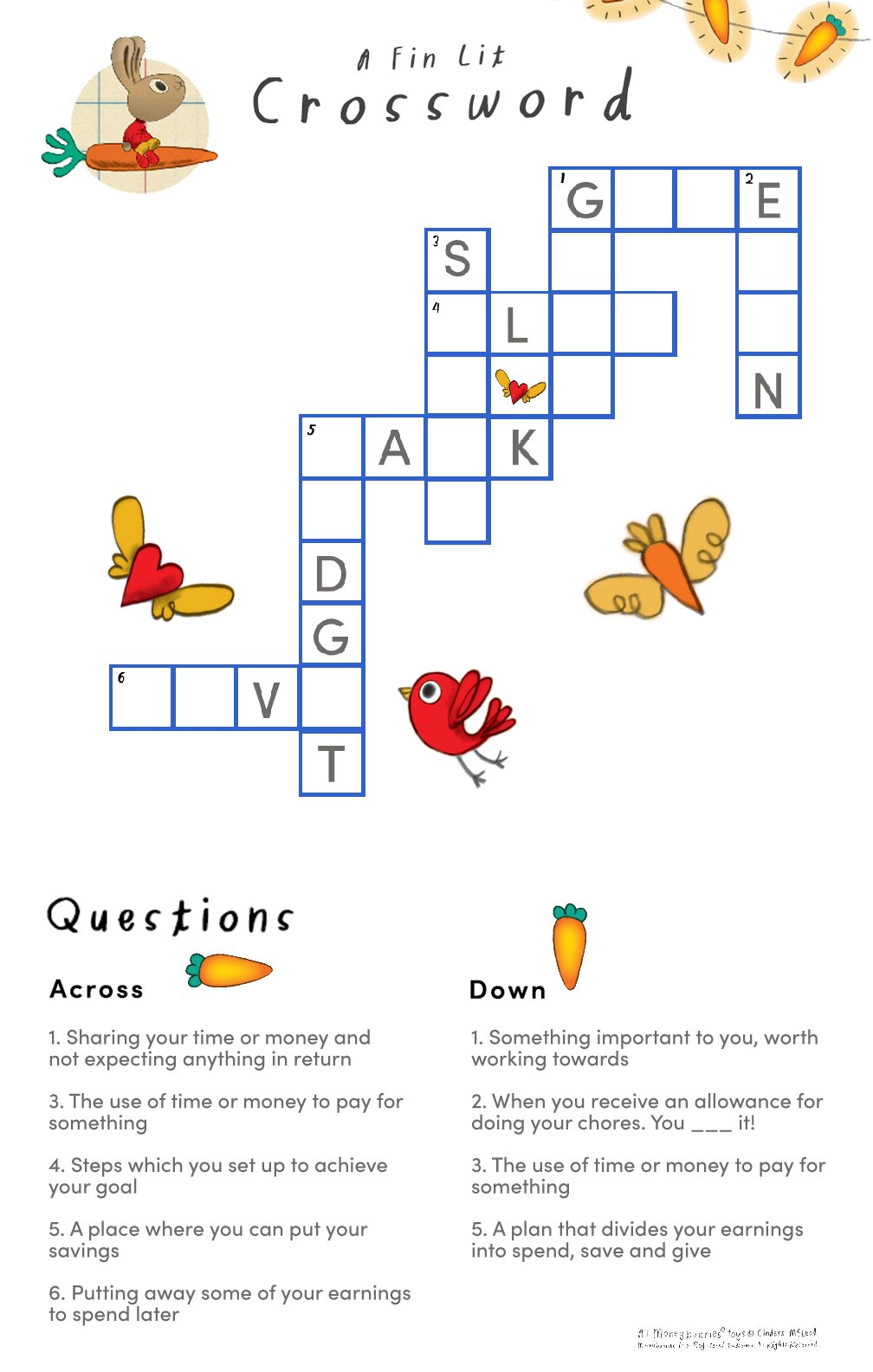 Financial Literacy Crossword