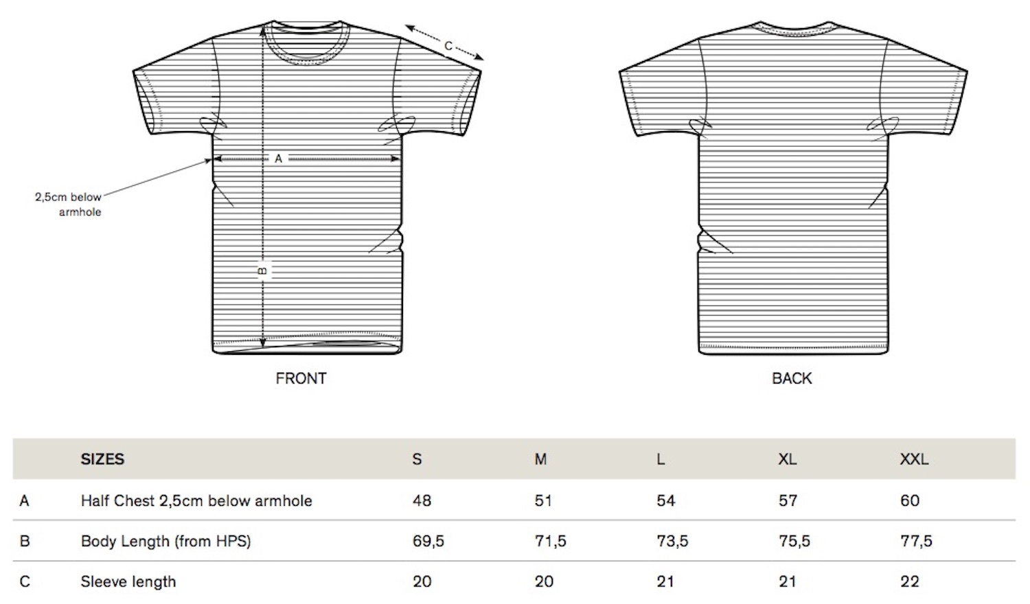 Hang Ten Size Chart