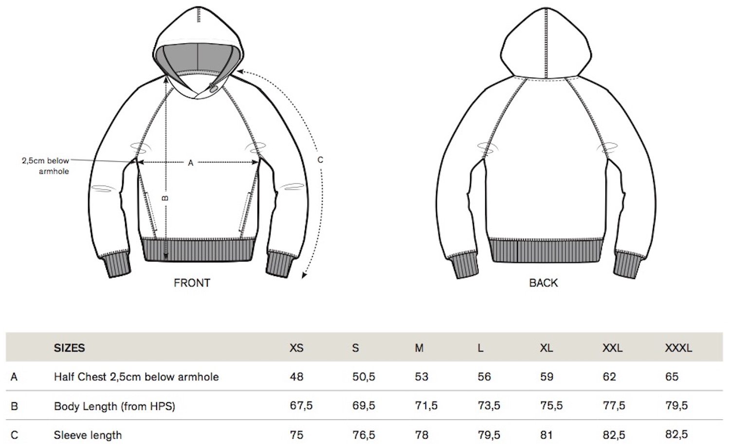 Hang Ten Size Chart