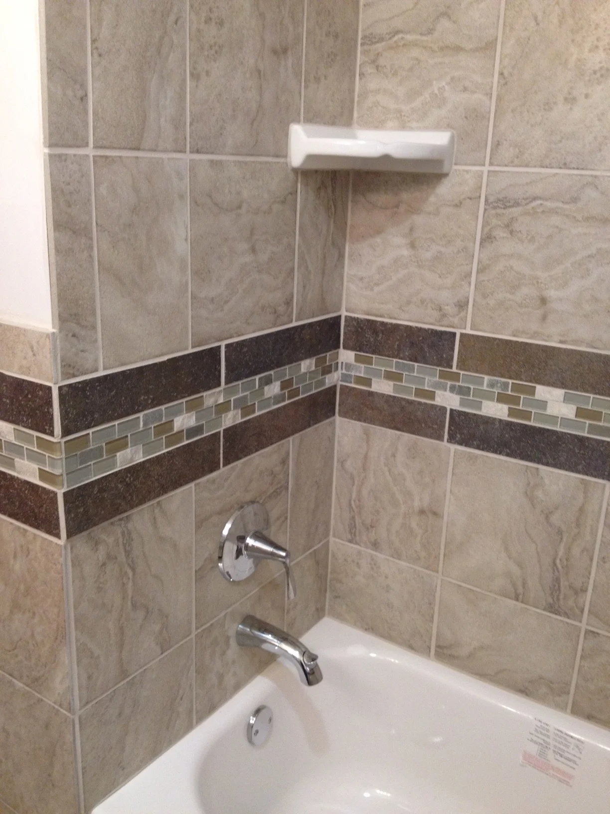 Shower tub tiled