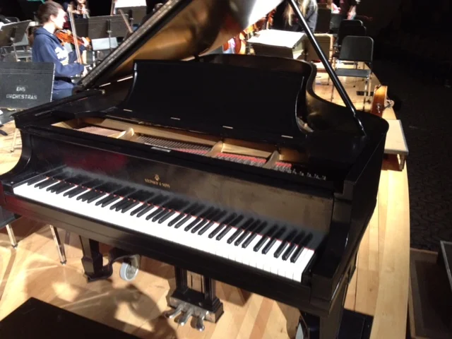 On stage before the Concerto Concert.