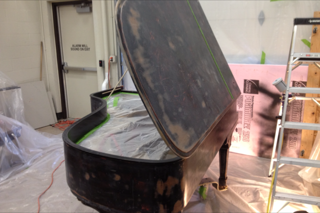 Almost ready to spray.   Hours of prep behaind us.