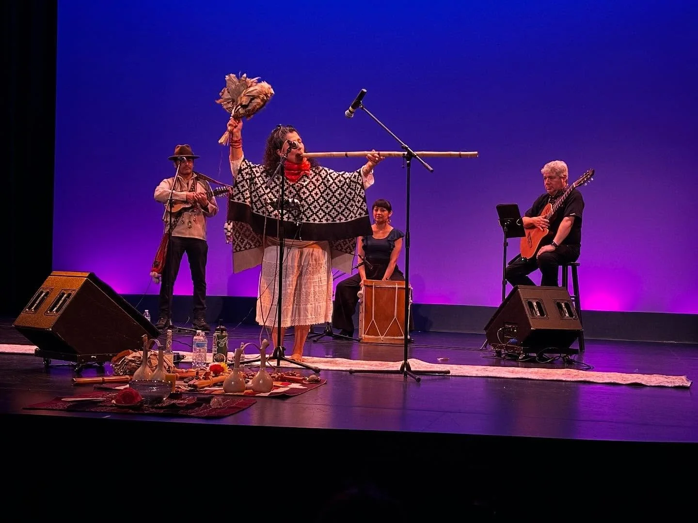 Thank you @chacruna.institute and @labatebia for the sweet invitation to bring sound and song to the @pcu.psychedelicculture conference! What an honor and joy to share the stage with such a committed community and movement at the Brava Theater in San