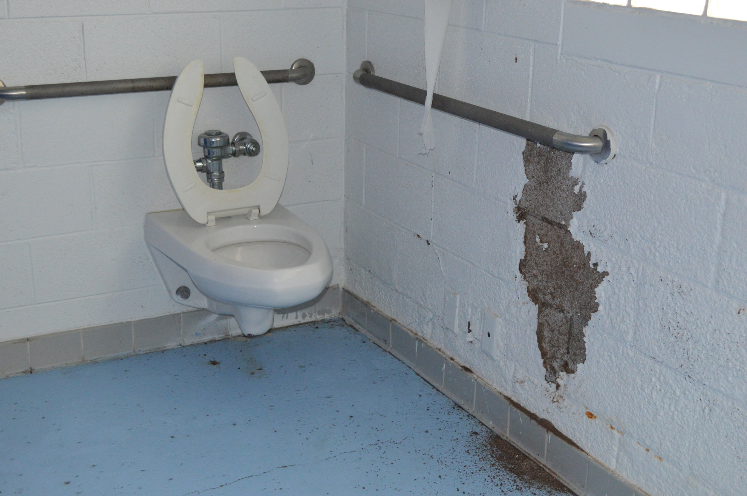 toilet and wall water damage.JPG