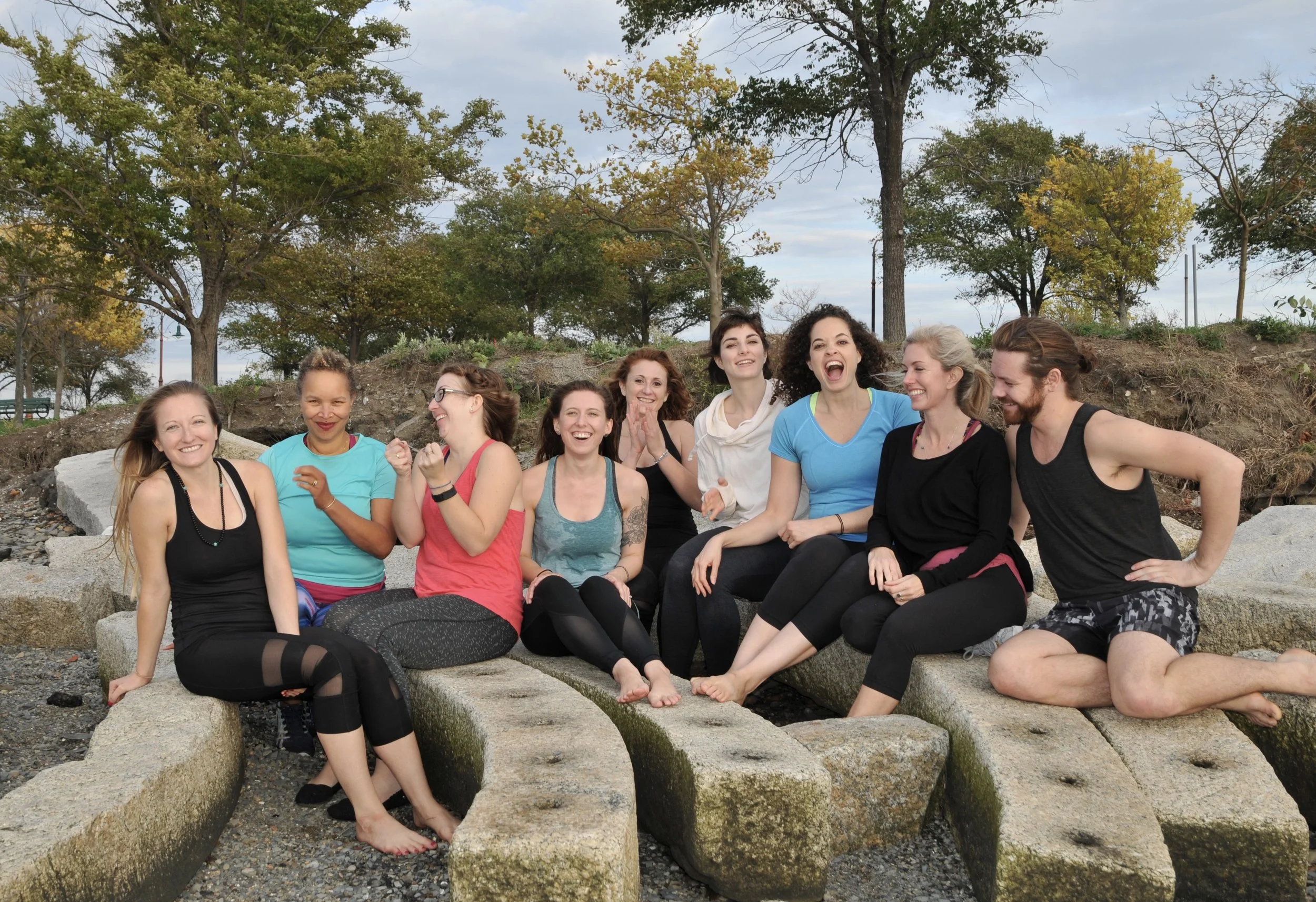 Our graduating class after our beautiful photo shoot at Castle Island in Boston