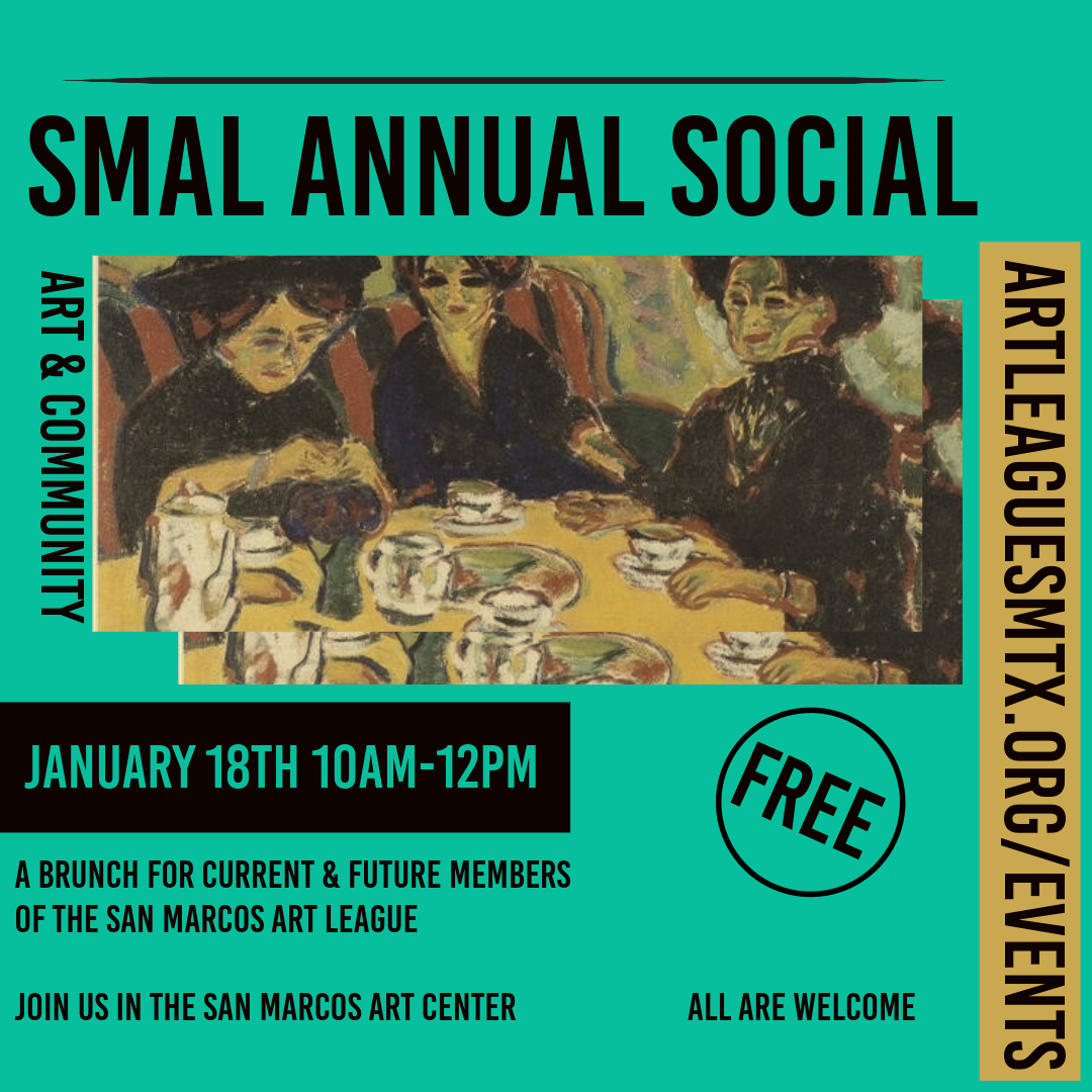 San Marcos Art League Social: A Brunch for Current and Future Members