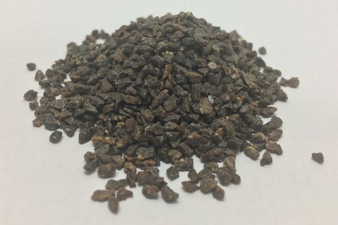 NSF (National Sanitary Foundation) Certified Coarse, Medium and Fine Grade Garnets for Water Filtration #5, #8/12, #30/40, #50, #60 Garnet is a highly dense granular mineral. Garnet's hardness, chemical, and durability properties make it a superior filter and abrasive media High hardness on the Mohs scale reduces attrition and provides years of reliability, while achieving higher flow rates and better filtration in multi-media bedding