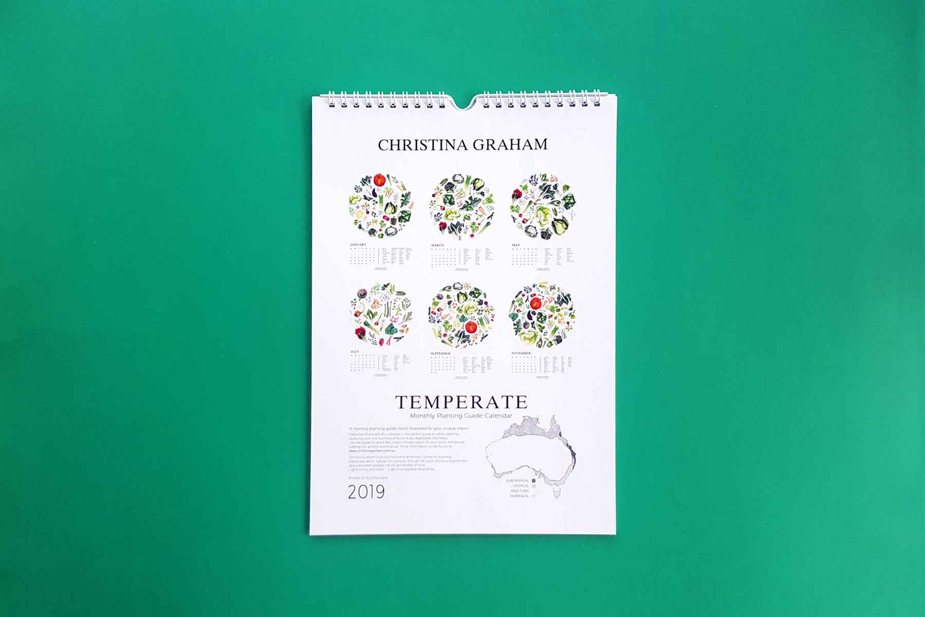 Temperate Planting Guide Seasonal Australia Back 2019 Calendar