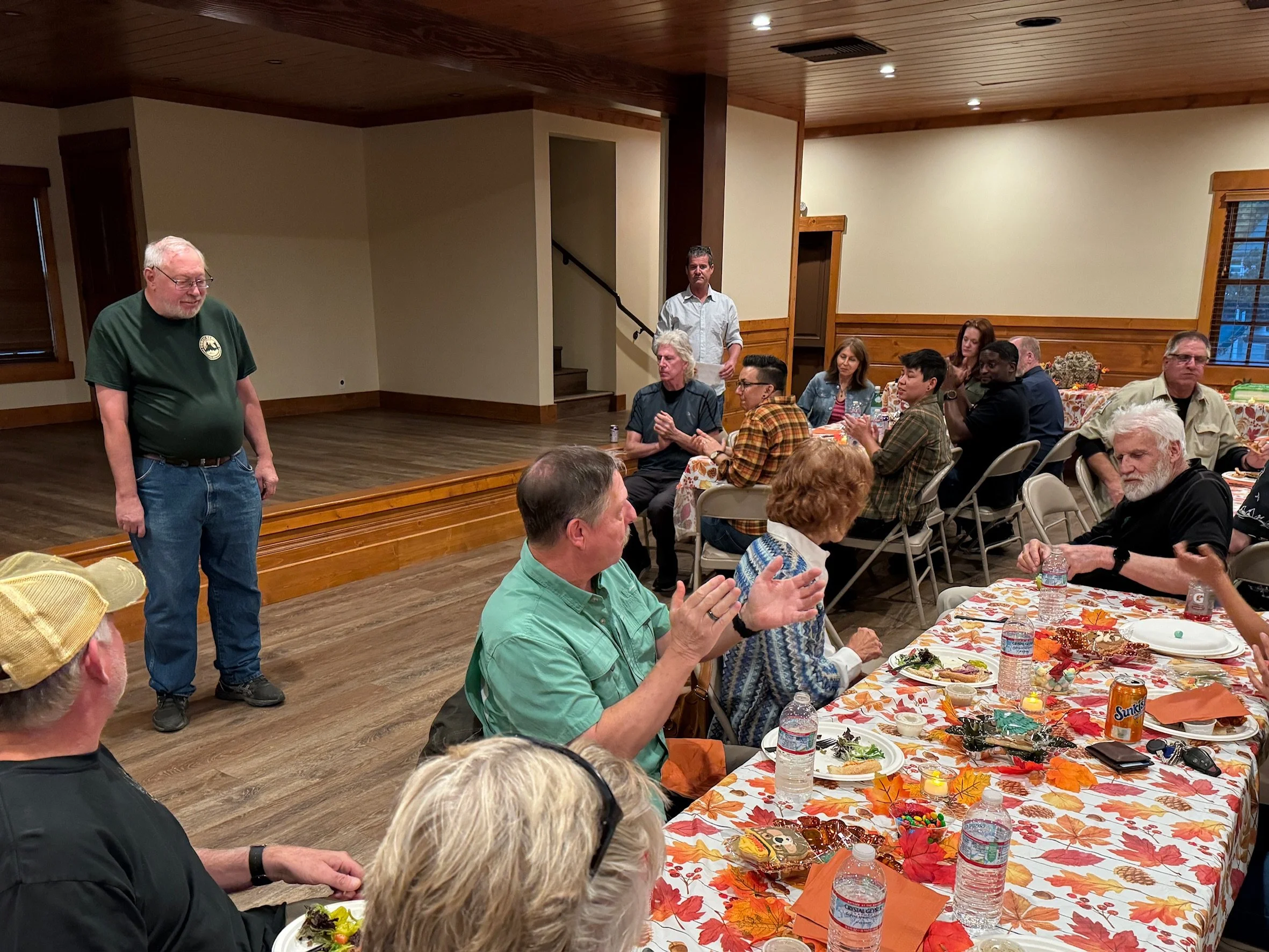 Bob addressing the group
