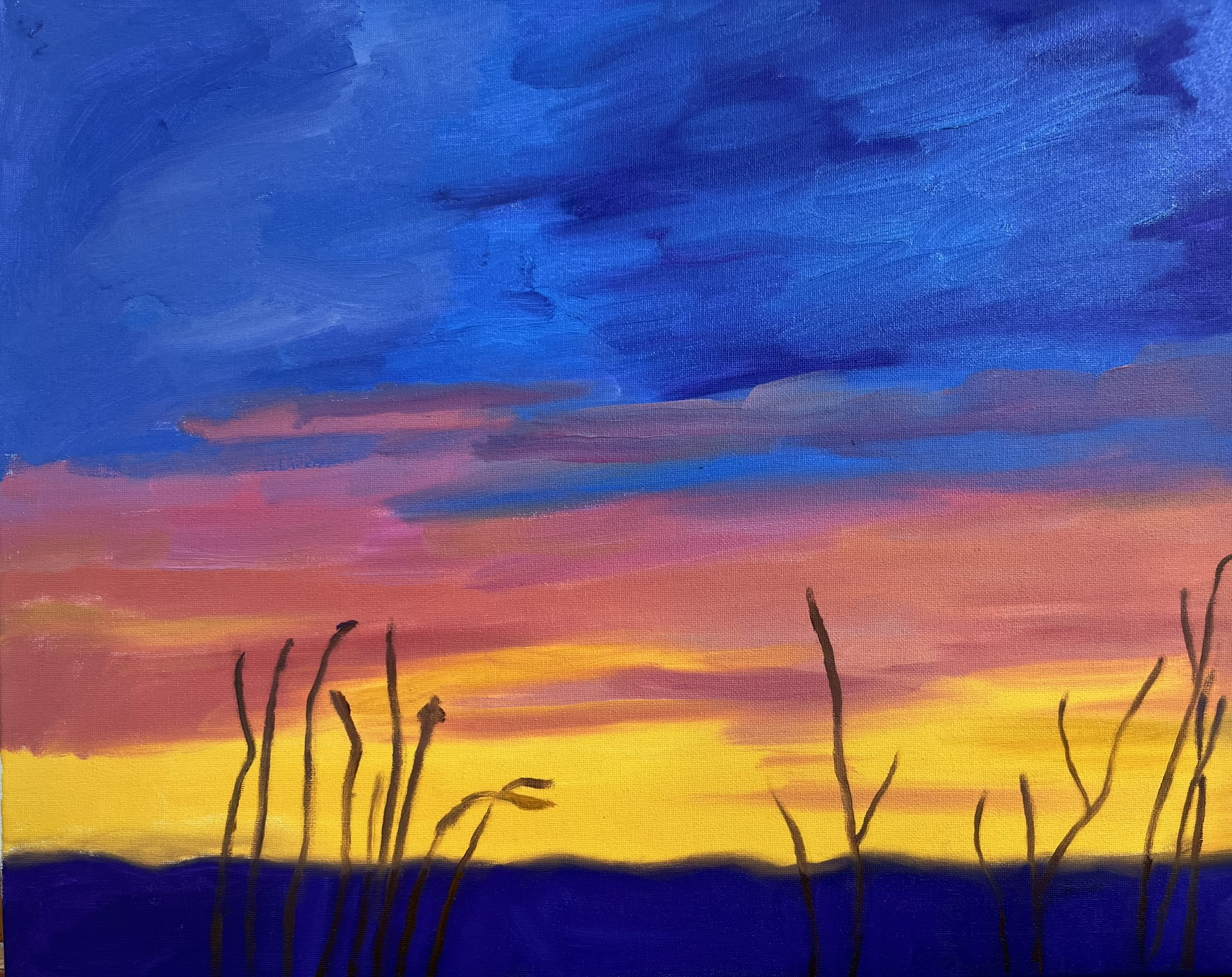 Cloud Study VII, 2024, oil on wood panel, 16” x 20”