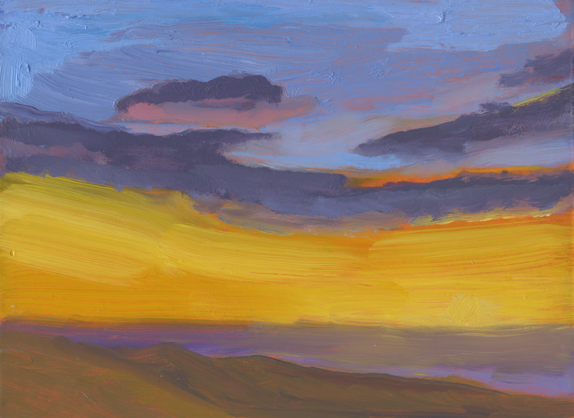 Cloud Series I, oil on wood panel, 6" x 8"