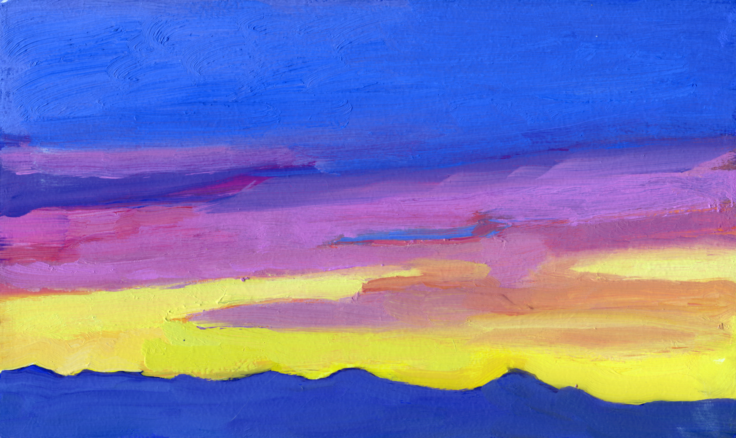 Cloud Series III, 2024, oil on wood panel, 6” x 10”