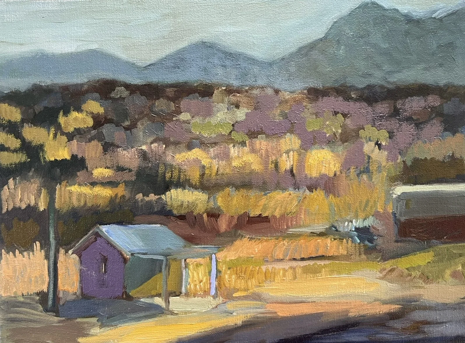 Pilar, NM, 2024, oil on canvas, 8” x 10”