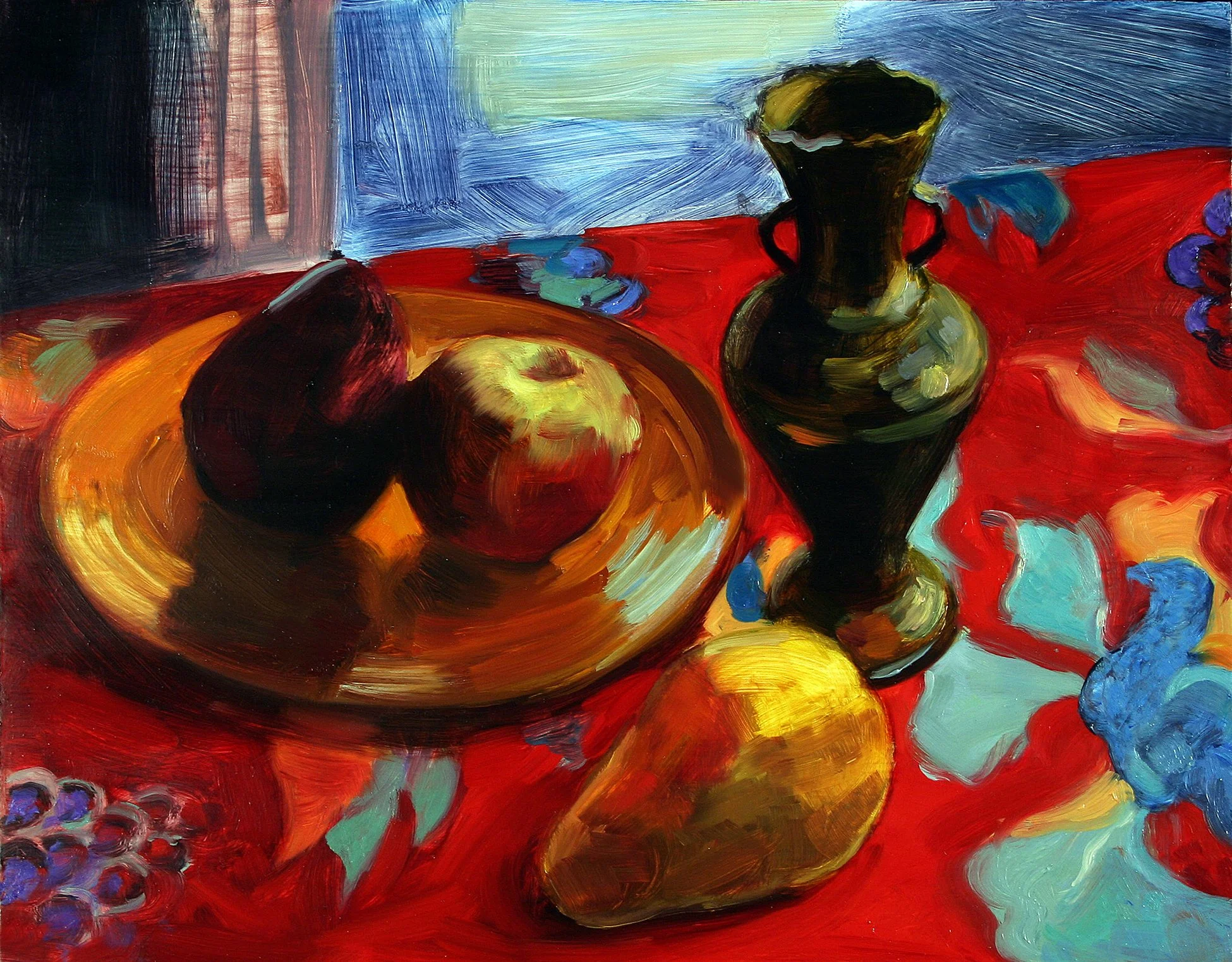 Apples and Pears, oil on wood panel, 11" x 14"