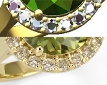 Split claws to allow for gem size variation.