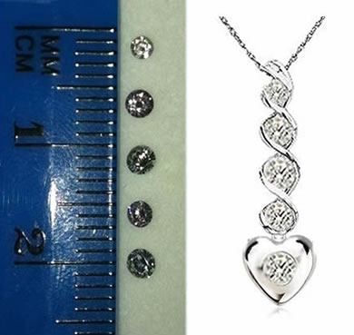  Scaled to her diamond size.