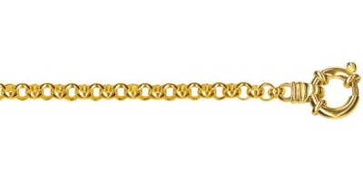 Chain width = 4.5mm Approx. weight 9ct yellow gold for 45cm = 21.4g Available in the following: 9ct yellow : 45cm