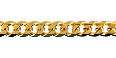 Chain width = 6.9mm Approx. weight 9ct yellow gold for 50cm = 52.7g Available in the following: 9ct yellow : 45, 50, 55, 60, 70cm 