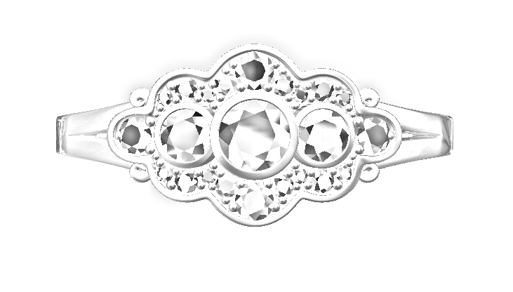 Proper layout of the ring from the top view.