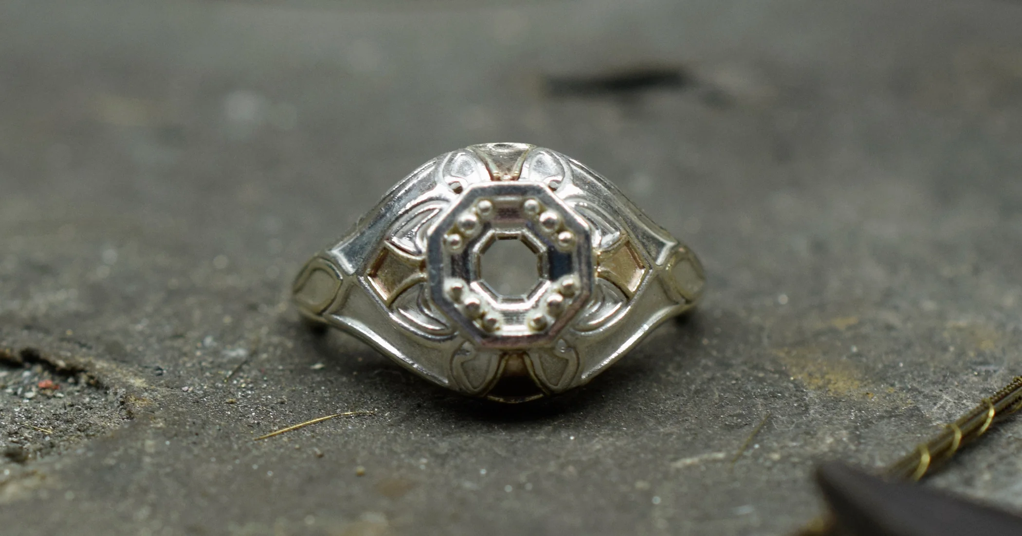 Sterling silver and gold plated draft