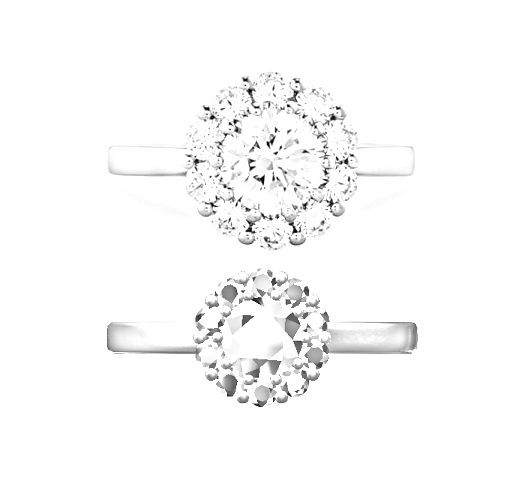 The design scaled to the diamonds to be used at the bottom.