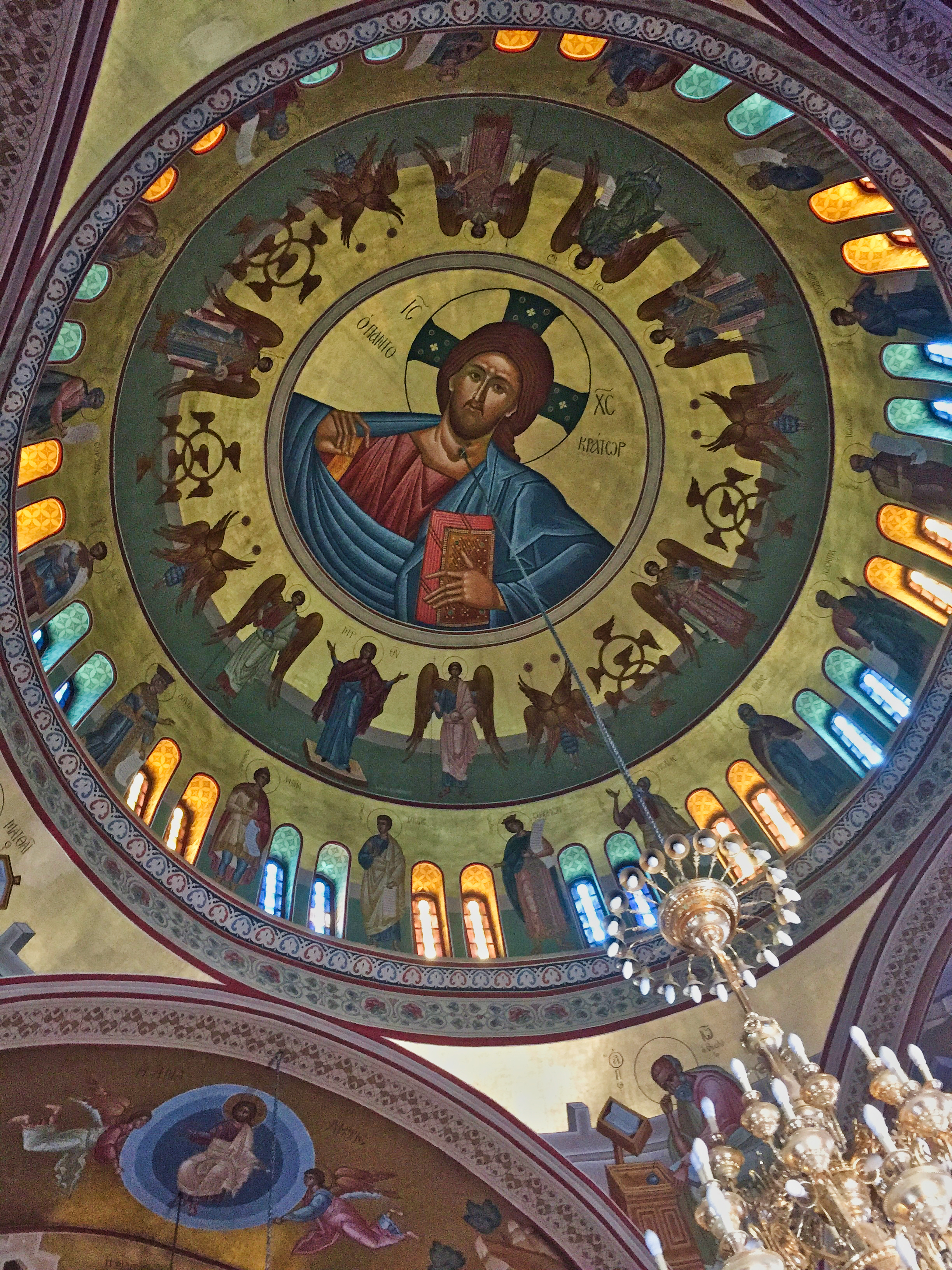  The roof of the Greek Church at Fira. 