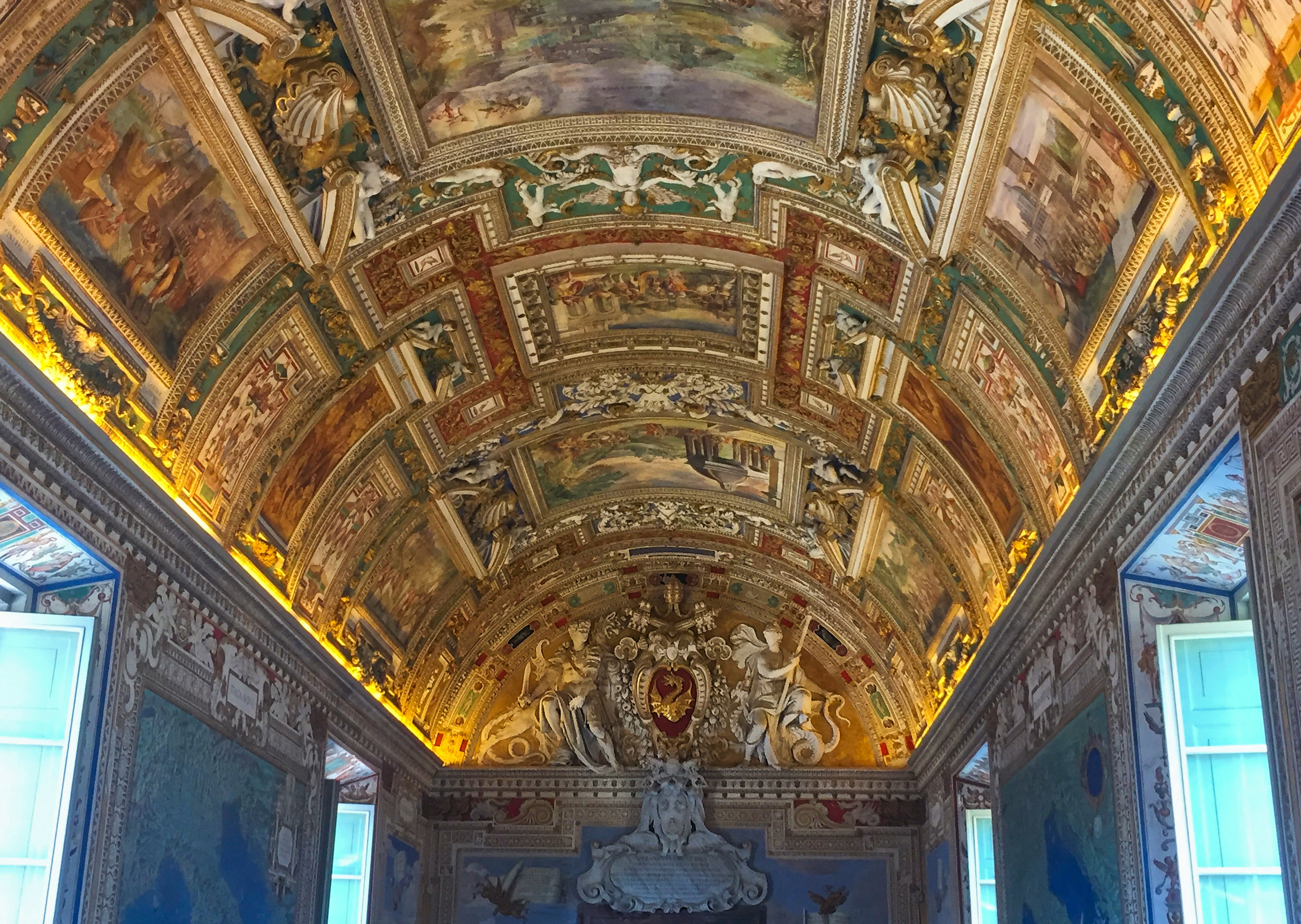  The exit of the gallery of Maps of Italy. 