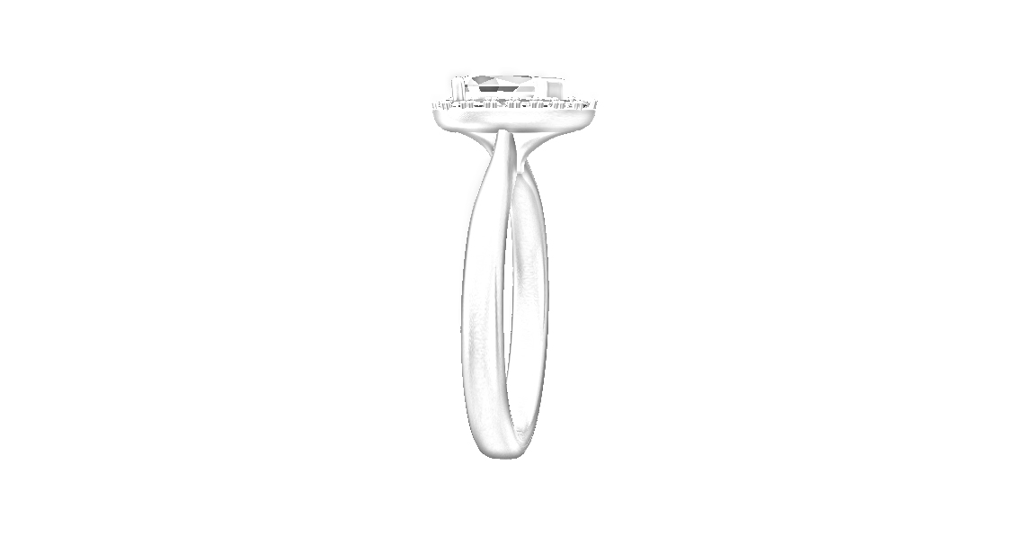  Designed to allow a straight wedding ring to sit next to it. 