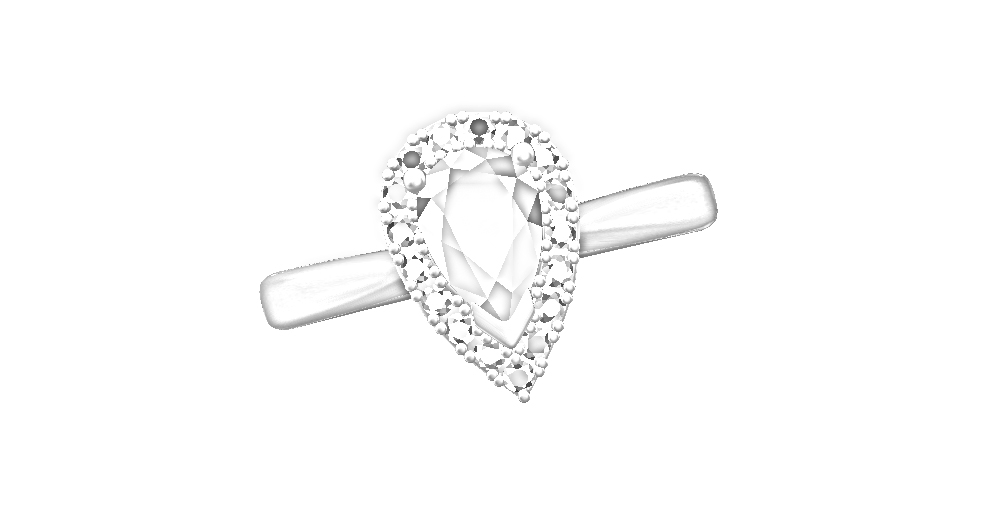 Half round band with a taper to meet the halo.