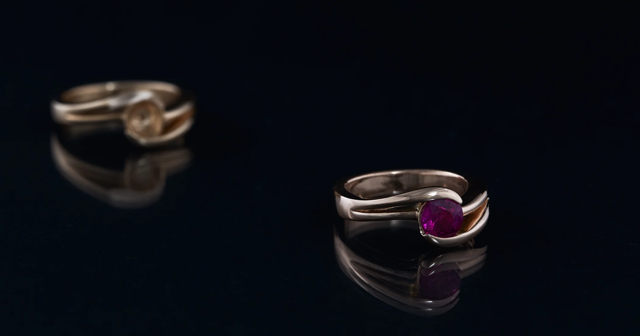The ring remade with some very slight changes to the correct finger size.