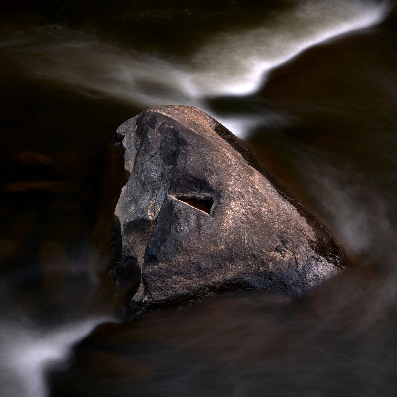 Silt covered rocks in the main river.