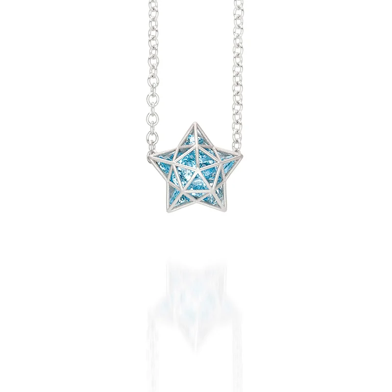Blue Topaz Star Pendant