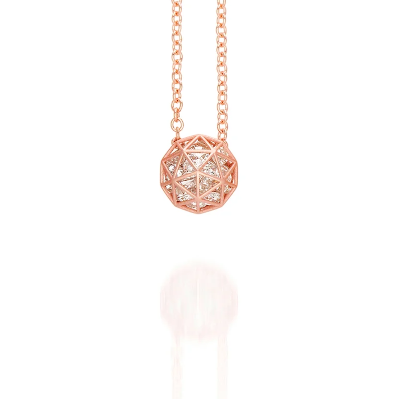 Champagne Diamond Decagon Pendant