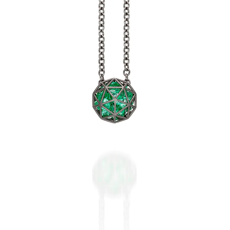 Emerald Decagon Pendant
