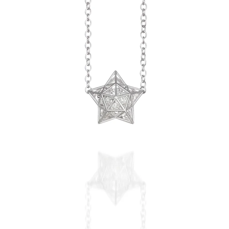 White Diamond Star Pendant