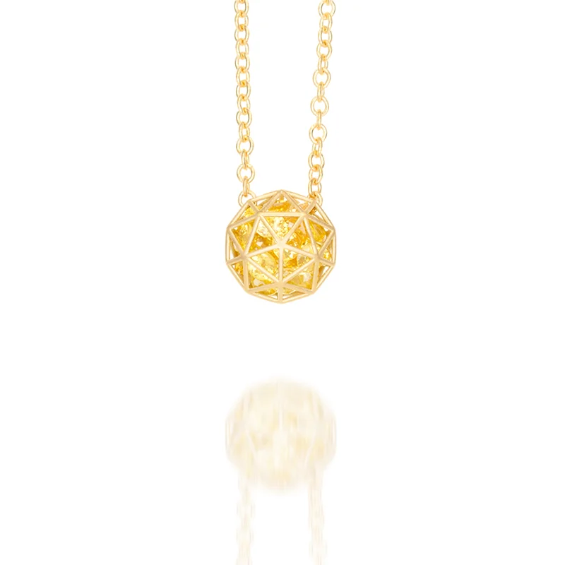Yellow Sapphire Decagon Pendant