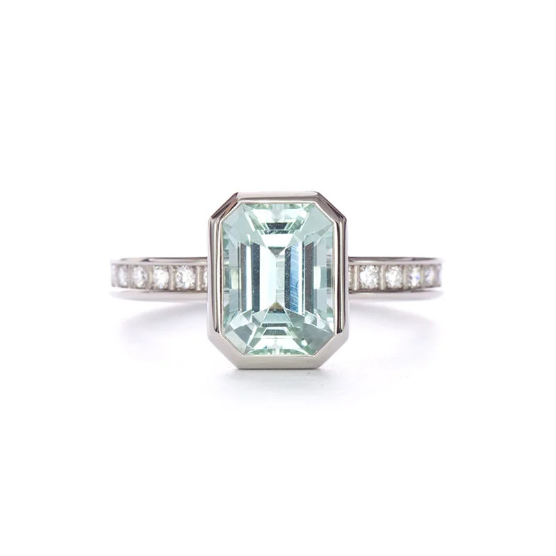 Mint Tourmaline Solitaire Ring - LIMITED EDITION