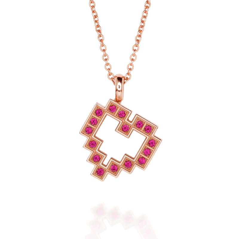 Ruby X-Stitch Initial Pendant