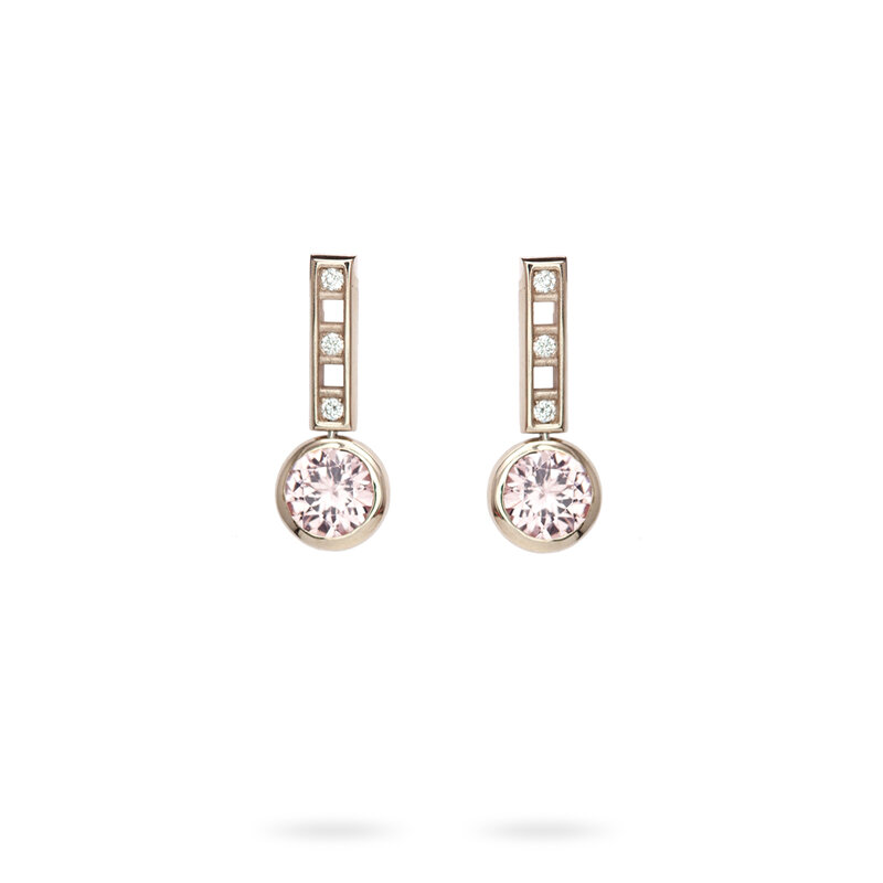 Drop Earring with Malaya Garnets