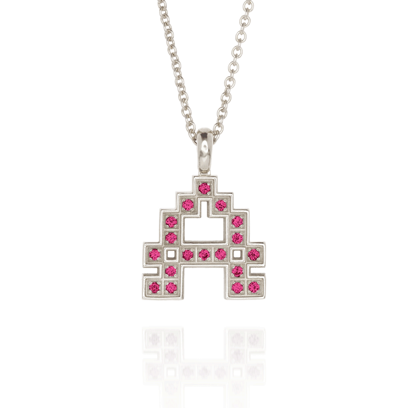 Ruby X-Stitch Initial Pendant