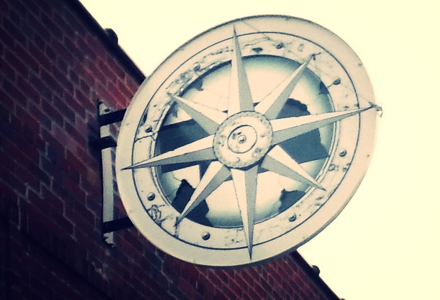 Lost Way Brewery sign has great significance. In the words of Mark Kraus "We were all lost, wandering the world before coming here, the compass is broken now, because we don't plan on going anywhere. This is home"