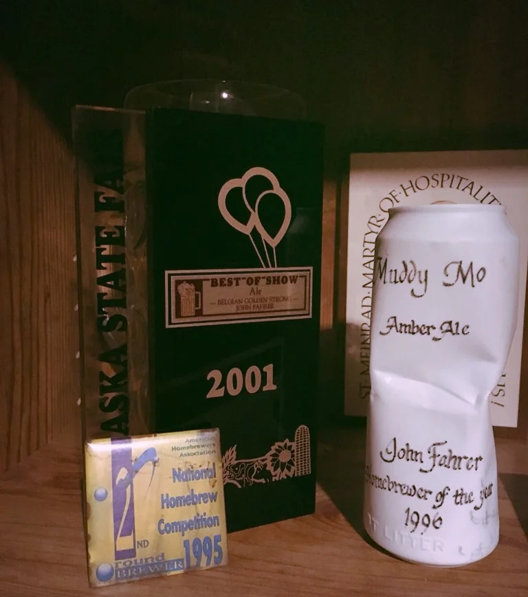 Some of John’s trophies from competitions. Photo provide by John Fahrer.