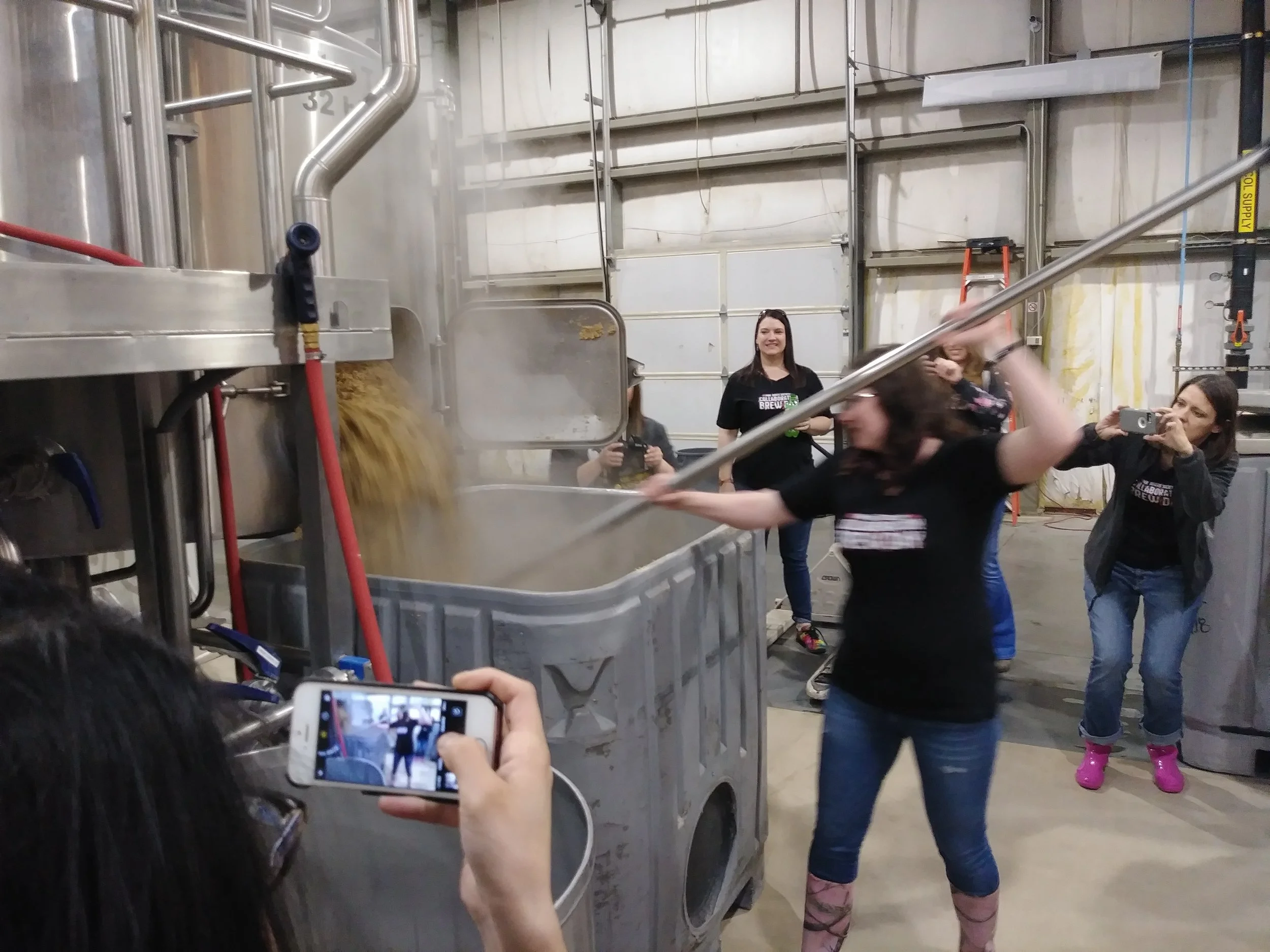 Cleanup of the grain out of the mash tun