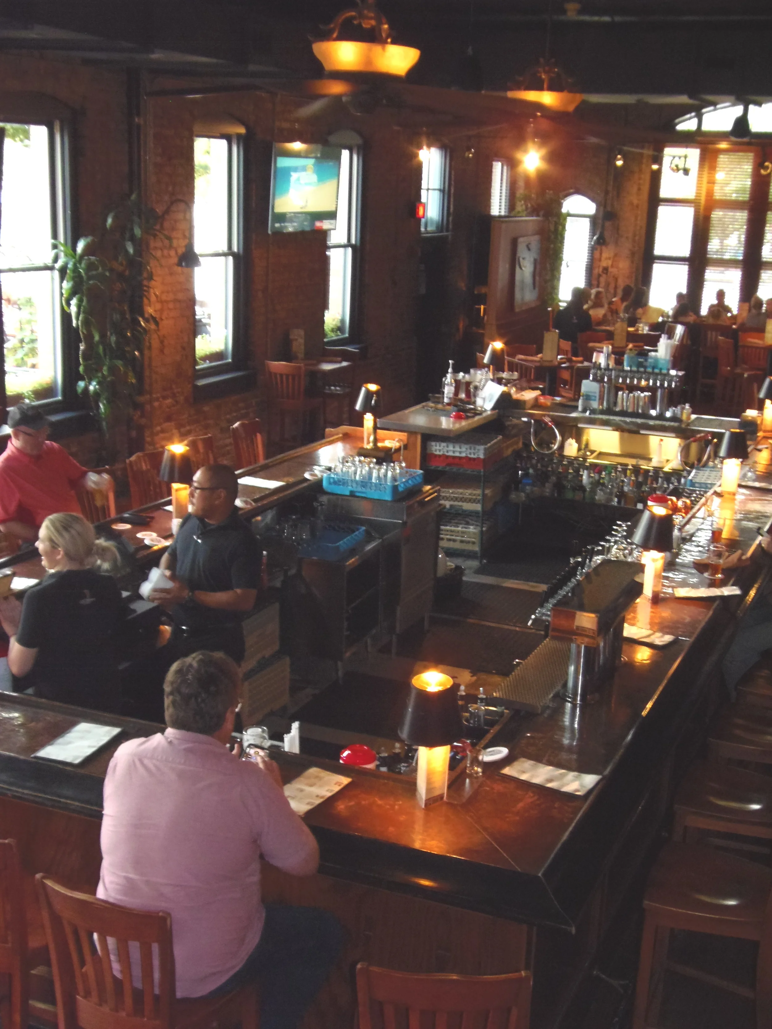 One of the beautiful bars at Upstream Brewing
