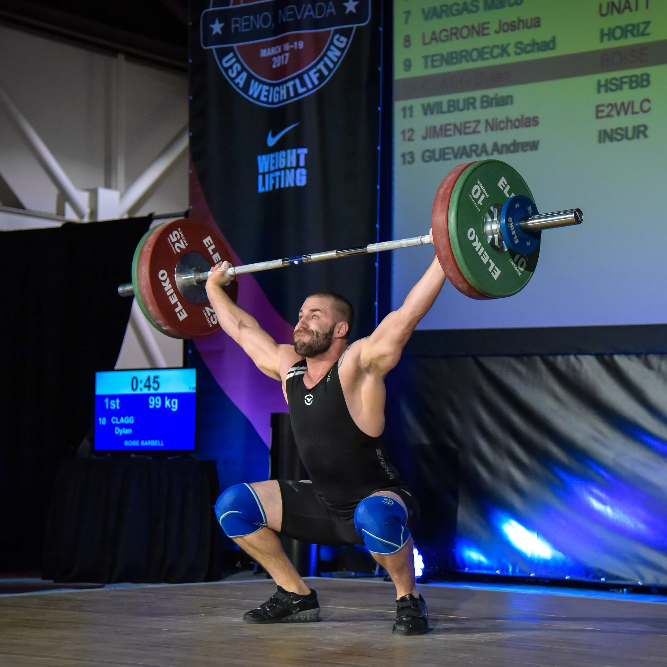 Dylan Clagg (94kg) out of Boise Barbell Club went 102/134/236 at the American Open Series I in Reno, NV.
