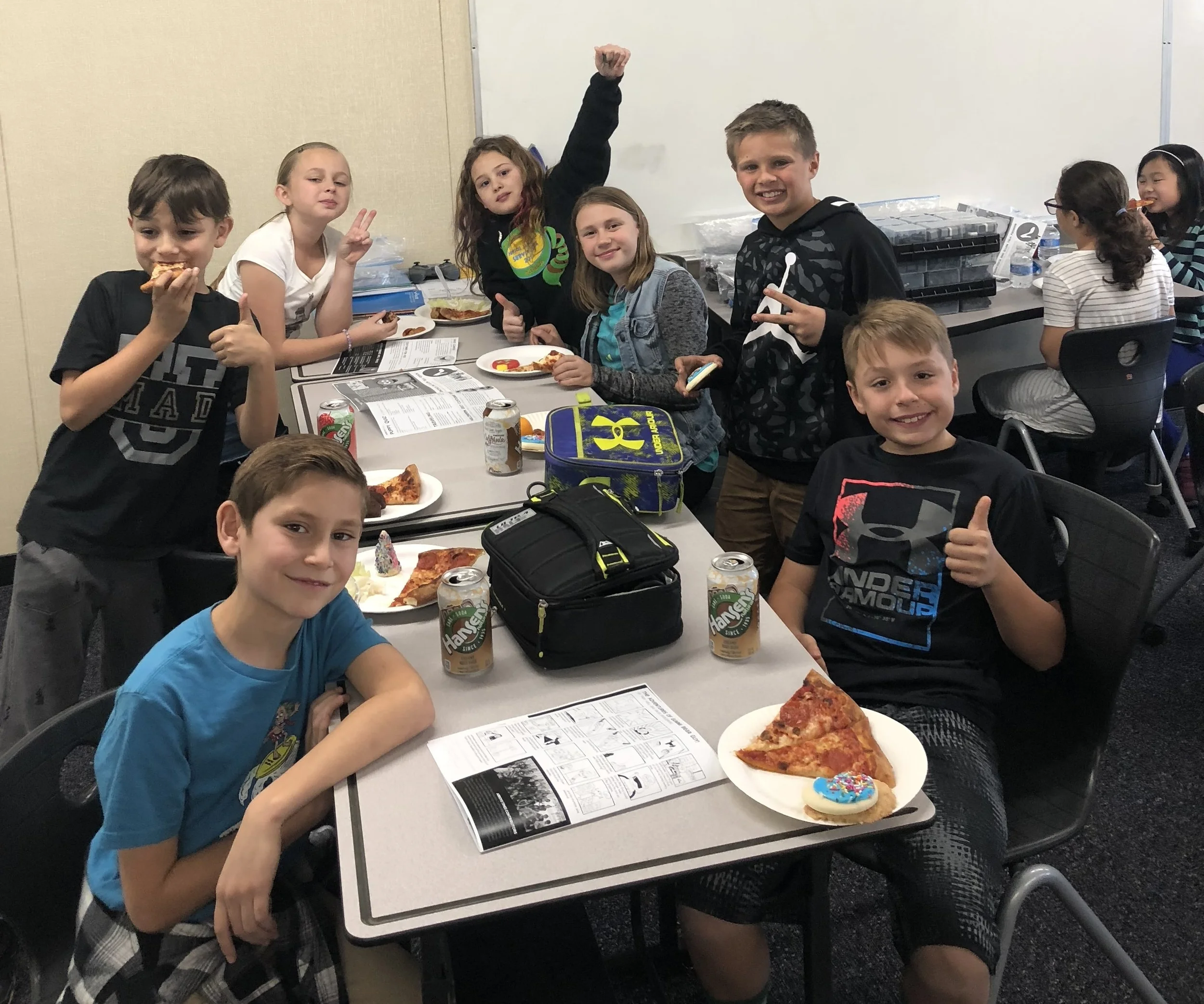 Arroyo times staff Celebrate their first issue of the year with a pizza party.