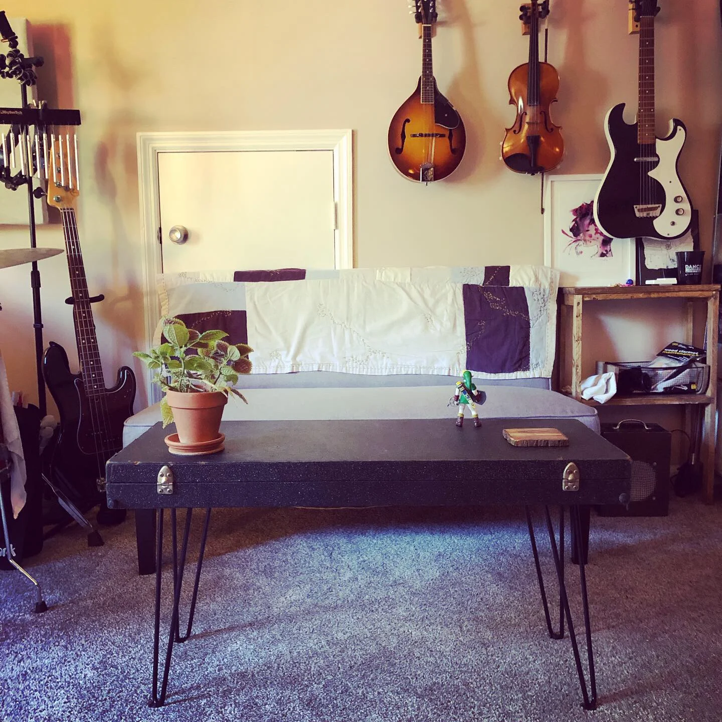 A place to sit in my studio. Cozy.