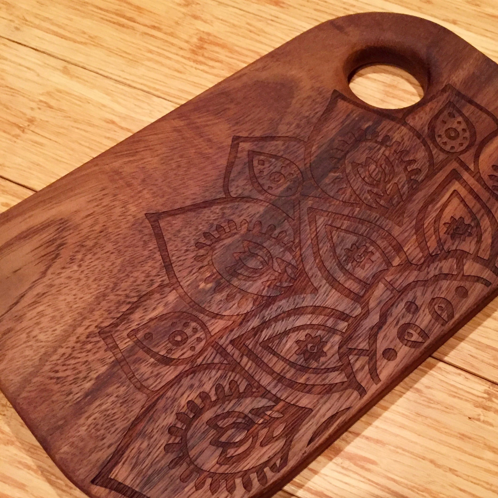 Engraved Cheese Board-Mandala